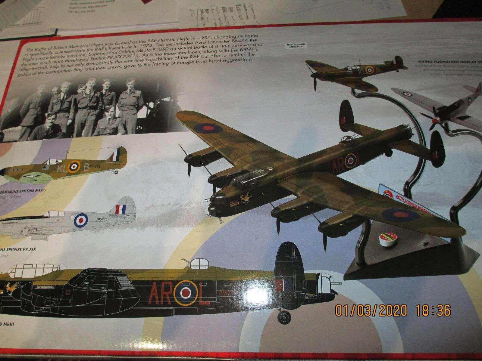 AIRFIX 1:72 BBMF LANCASTER B MK.III SPITFIRE MKIIA AND SPITFIRE PR.XIX ...