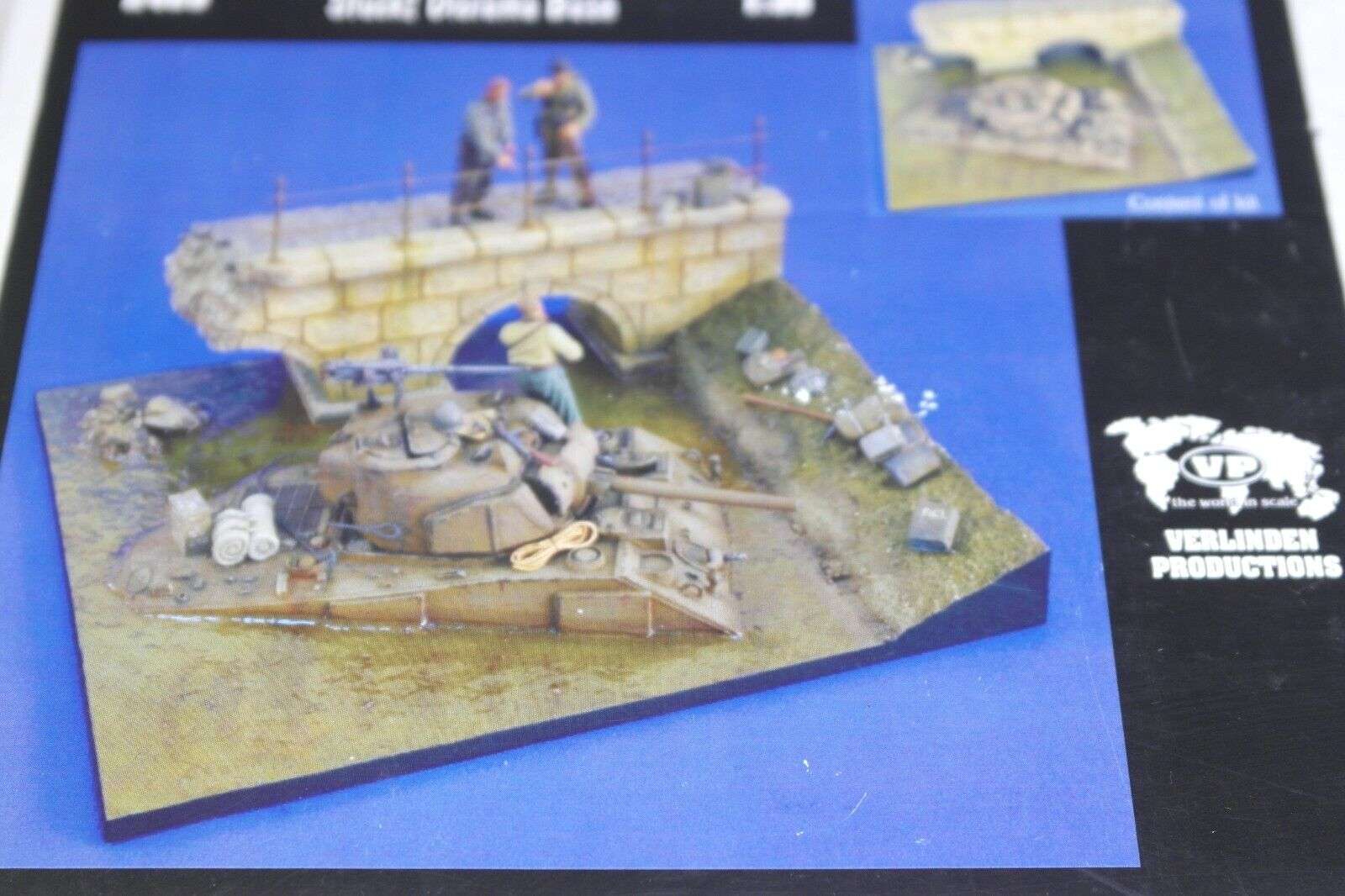 VERLINDEN PRODUCTIONS 135 WWII DIORAMA BASE ‘ STUCK’ SHERMAN TANK IN RIVER KC Models