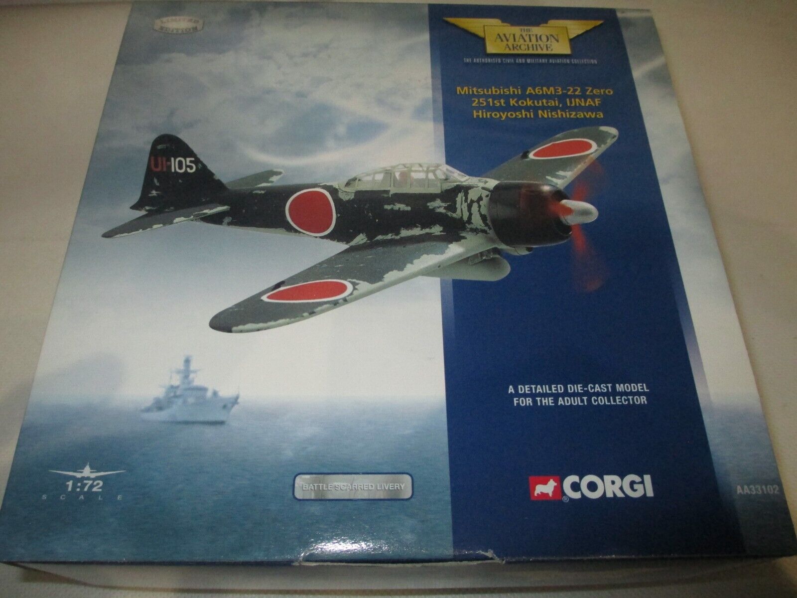 CORGI 1:72 MITSUBISHI A6M3-22 ZERO 251ST KOKUTAI IJNAF HIROYOSHI ...