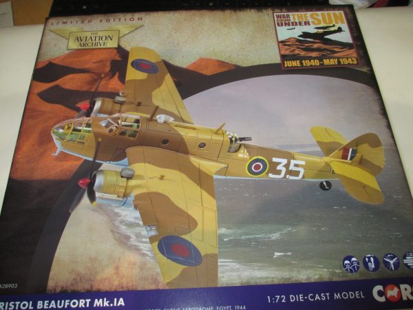 CORGI AVIATION 1:72 BRISTOL BEAUFORT MK.IA EK979 RAF EGYPT 1944